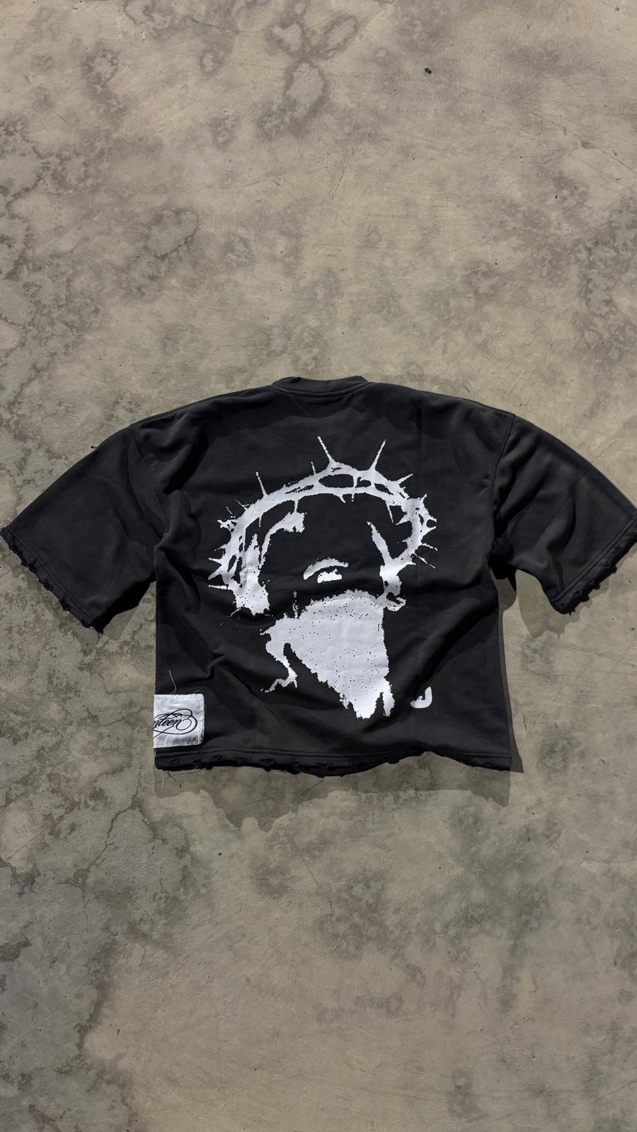 TEE JESUS GREY VINTAGE WASH