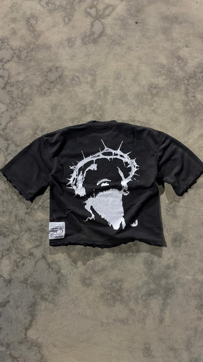 TEE JESUS GREY VINTAGE WASH