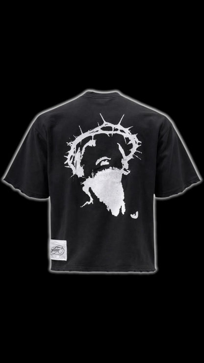 TEE JESUS GREY VINTAGE WASH