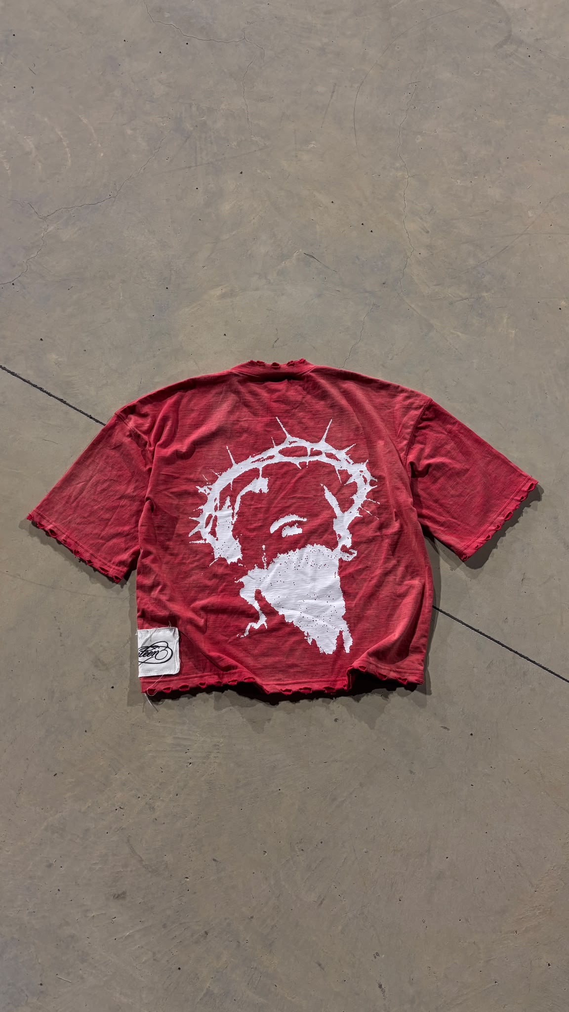 TEE JESUS RED ACID WASH