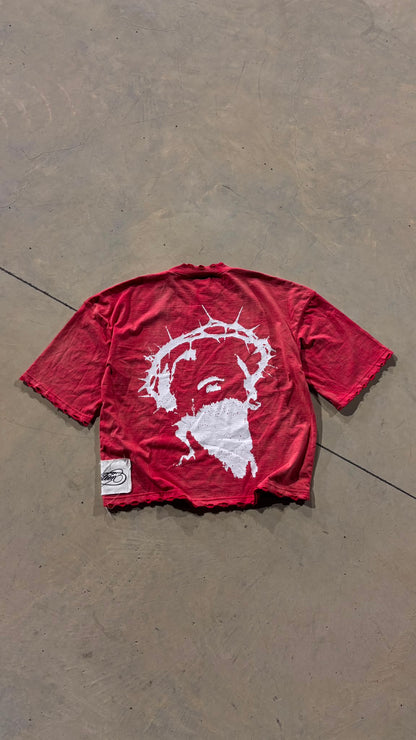 TEE JESUS RED ACID WASH